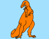 Desenho Tiranossauro rex pintado por topi