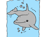 Desenho Golfinho pintado por golfinho fofo