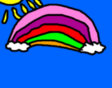 Desenho Arco-íris pintado por Gabriel  Dias