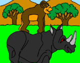Desenho Rinoceronte e gracioso pintado por Gabriel