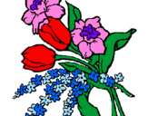 Desenho Ramo de flores pintado por amanda cristina dos santo