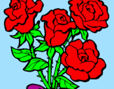 Desenho Ramo de rosas pintado por beatriz