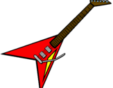 Desenho Guitarra elétrica II pintado por guitarra do caio