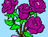 Desenho Ramo de rosas pintado por geovana