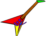 Desenho Guitarra elétrica II pintado por bruno