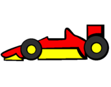 Desenho Fórmula 1 pintado por carro de corrida do caio