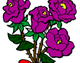Desenho Ramo de rosas pintado por bela