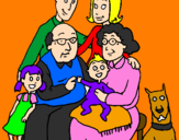 Desenho Família pintado por Dayene