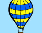 Desenho Balão de ar quente pintado por Mestre dos Magos
