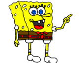 Desenho SpongeBob pintado por victor e matheus