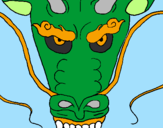 Desenho Cabeça de dragão pintado por patrick
