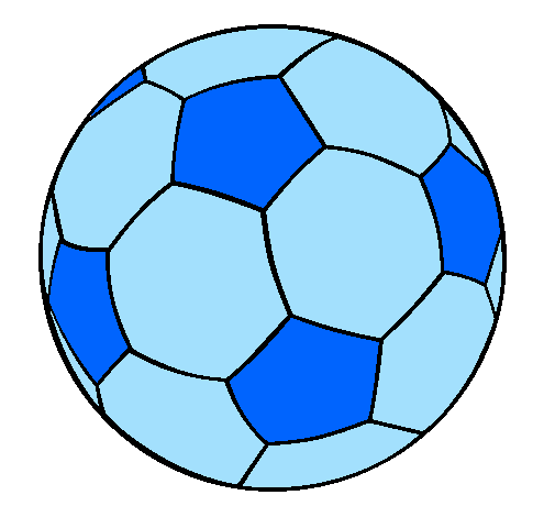 Desenho de Bola de futebol II pintado e colorido por