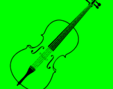 Desenho Violino pintado por isabellanog