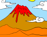 Desenho Monte Fuji pintado por Tiago