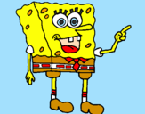 Desenho SpongeBob pintado por oshpia
