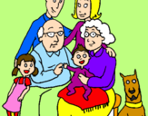 Desenho Família pintado por araujo