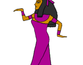 Desenho Bailarina egipcia  pintado por isadora gomes