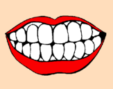 Desenho Boca e dentes pintado por MARIANNY