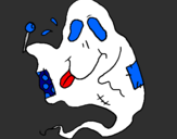 Desenho Fantasma guloso pintado por migui