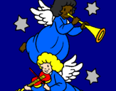 Desenho Anjos musicais pintado por RRamon