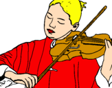 Desenho Violinista pintado por MARIANNY