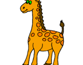 Desenho Girafa pintado por jennuuu