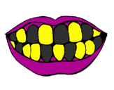 Desenho Boca e dentes pintado por dinho2000