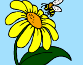 Desenho Margarida com abelha pintado por **Letícia **