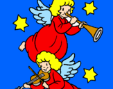 Desenho Anjos musicais pintado por bruno
