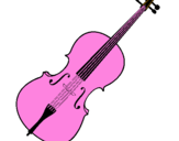 Desenho Violino pintado por yasmin
