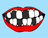 Desenho Boca e dentes pintado por BOB