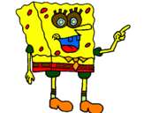 Desenho SpongeBob pintado por andressA