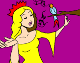 Desenho Princesa a cantar pintado por lucy