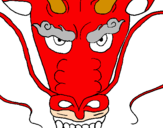 Desenho Cabeça de dragão pintado por Tiago