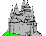 Desenho Castelo medieval pintado por fernando