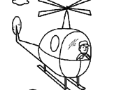 Desenho Helicóptero pintado por .