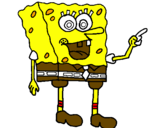 Desenho SpongeBob pintado por duda
