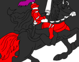 Desenho Cavaleiro a cavalo pintado por joao pedro o lima