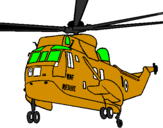 Desenho Helicoptero de resgate pintado por doidinho