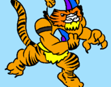 Desenho Jogador tigre pintado por anónimo