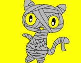 Desenho O gato momia pintado por beatriz