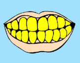 Desenho Boca e dentes pintado por geovana