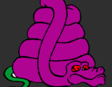 Desenho Serpente grande pintado por  misto