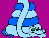 Desenho Serpente grande pintado por Mayume