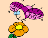 Desenho Vespa e flor pintado por geovana