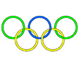 Desenho Argolas dos jogos olimpícos pintado por Elô