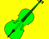 Desenho Violino pintado por LUIZ E  RENAN  BEBETO