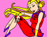 Desenho Princesa ninja pintado por anahi
