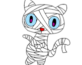 Desenho O gato momia pintado por joão