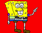 Desenho SpongeBob pintado por gabriel e anna karolliny